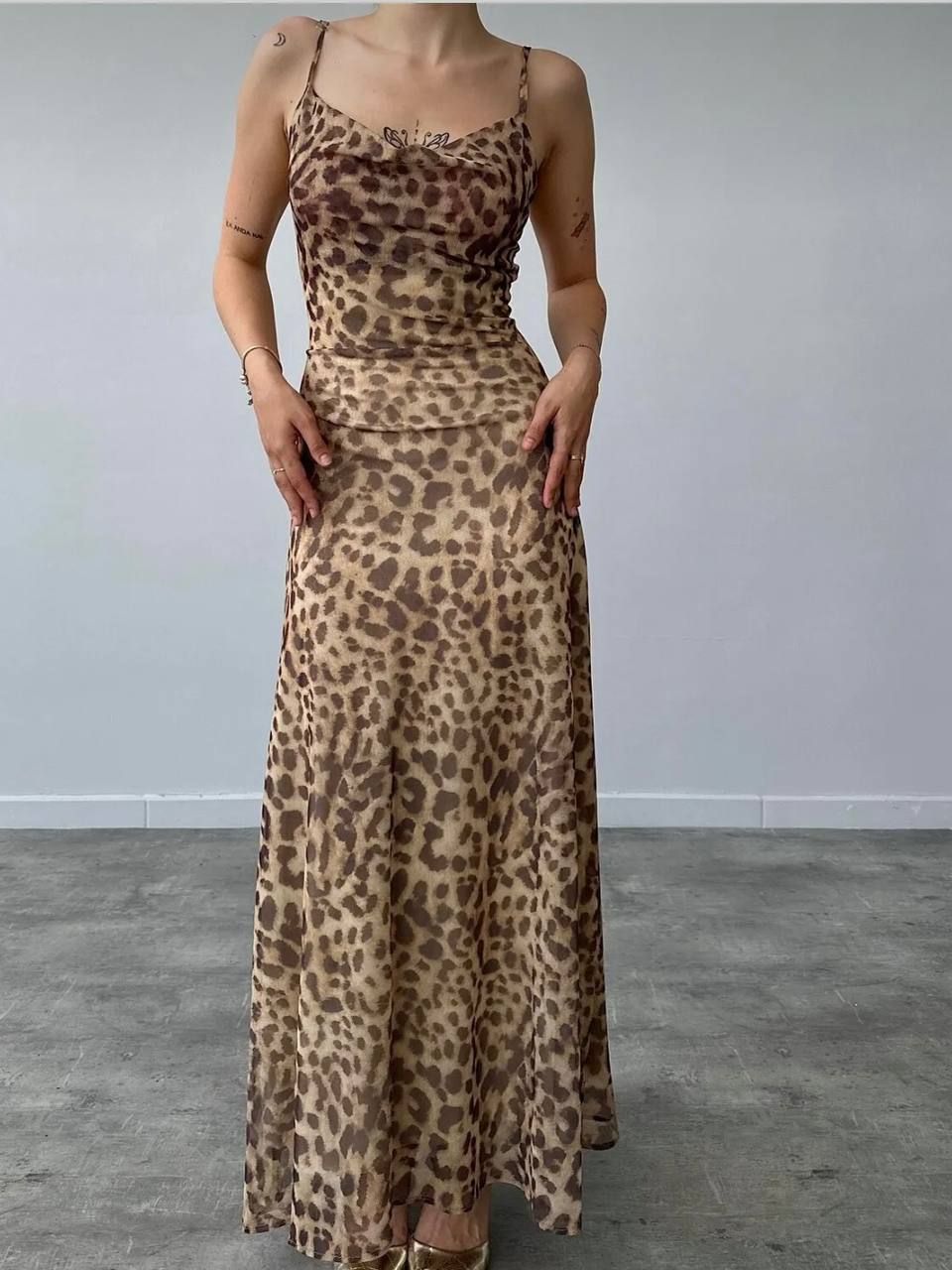 Robe de soirée léopard
